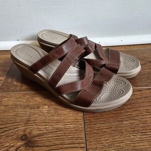 CROCS Brown Strappy Sandals